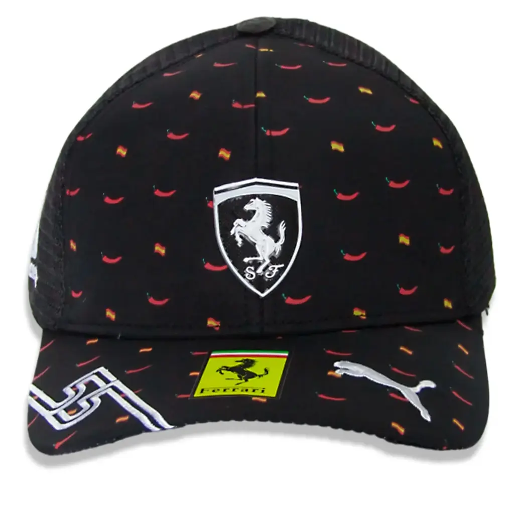 Gorra Ferrari Enmallada negra