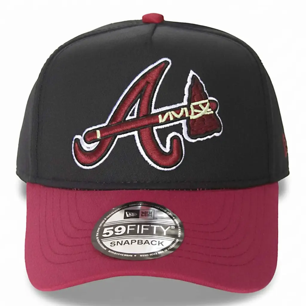 Gorra Antifluido Atlanta Braves negra