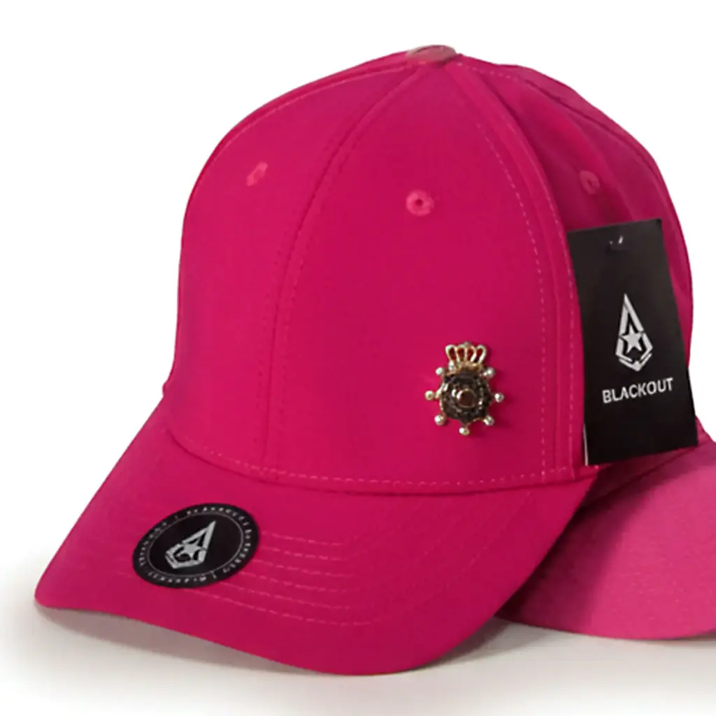 Gorra Blackout Clásica Logotipo Metálico Corona rosada