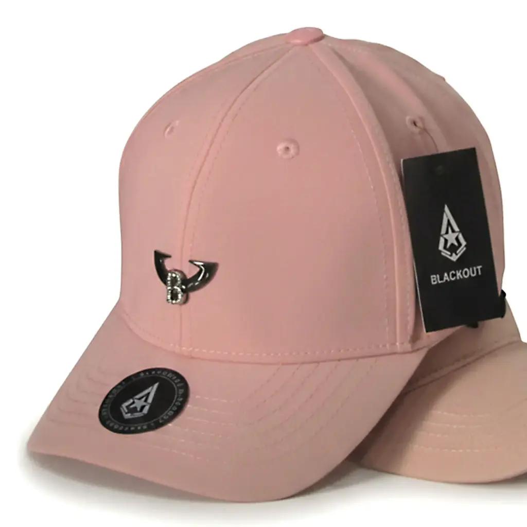 Gorra Blackout Clásica Logotipo Metálico Plateado rosada