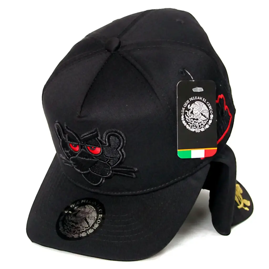 Gorra Bélica Pantera Rosa Logo negro clasico negra