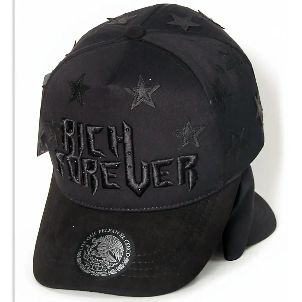 Gorra Bélica Bordado "Rich Forever" negra