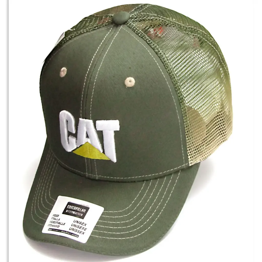 Gorra Caterpillar Enmallada verde