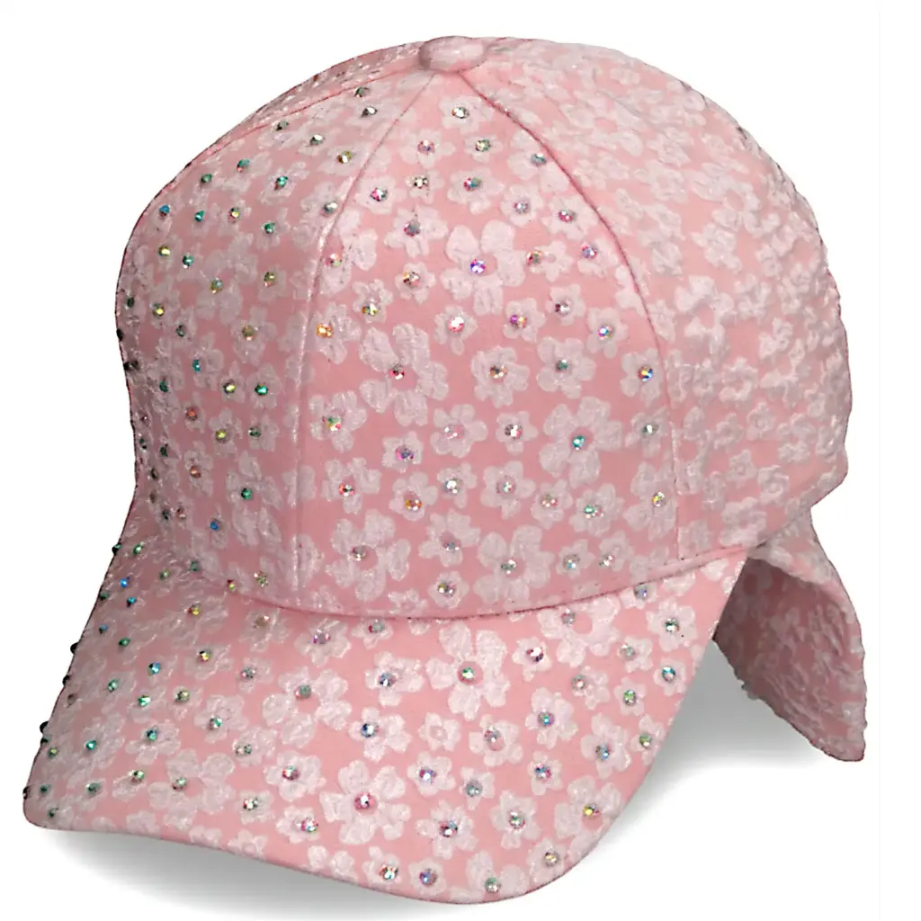 Gorra Dama Logos Florales Brillantina 10.19 Caps rosa
