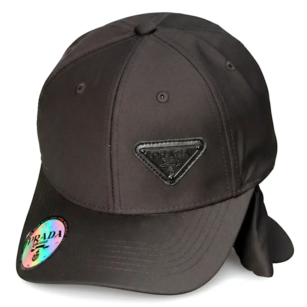 Gorra Urbana Prada Logo Plaqueta negra