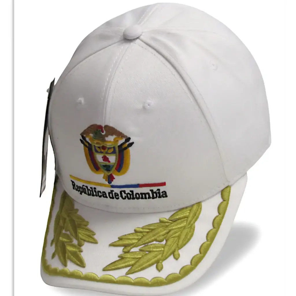 Gorra Republica de Colombia blanca