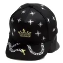 Gorra Corona Plaqueta Dorada Antifluido negra