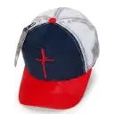 Gorra California Bordado Fe Enmallada azul