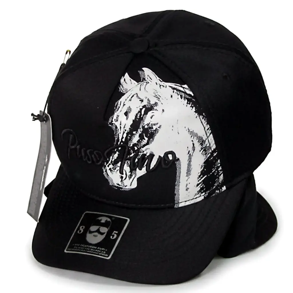 Gorra California "Paso Fino" Caballo Antifluido negra