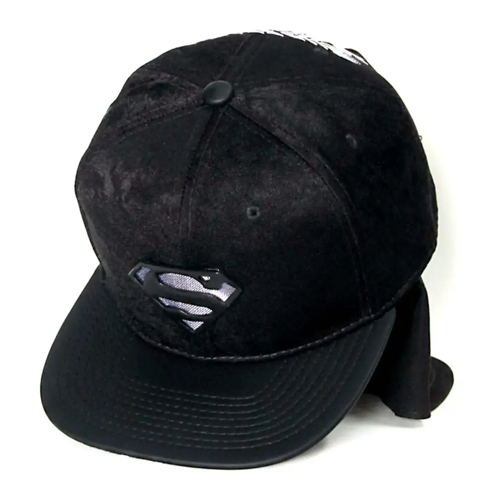 Gorra Superman Logo Metálico Plana negra