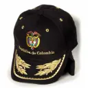 Gorra Republica de Colombia Bordada negra