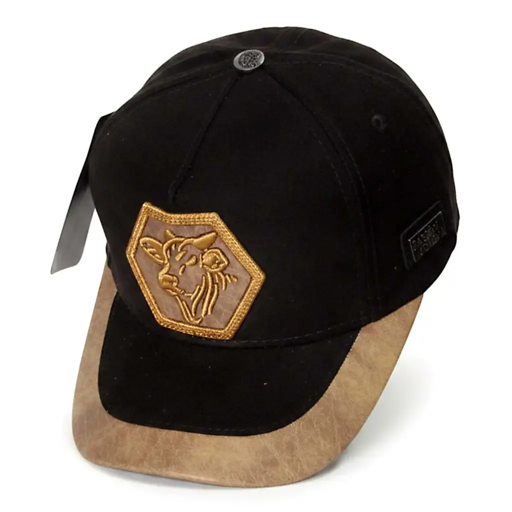 Gorra "Pasión Equina" Bordado Vaca Gamuzada negra