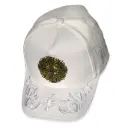 Gorra Pontesanto Logo Plaqueta Cruz Dorada Antifluido blanca
