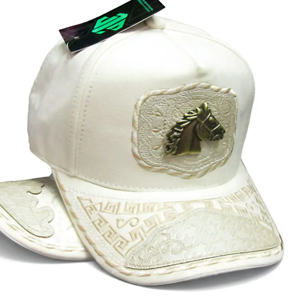 Gorra Caballo Plaqueta blanco