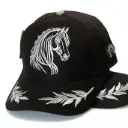 Gorra Trocha Pura Caballo plateado cafe