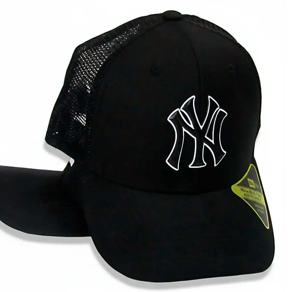 Gorra Beisbolera Enmallada NY negra