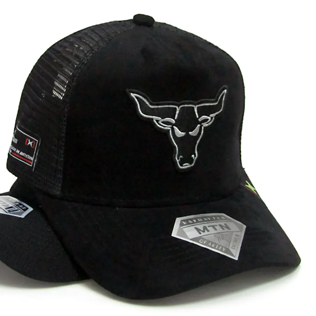 Gorra Montana Trucker Gamuzada negra