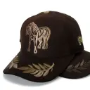 Gorra Trocha pura Gamuzada Logo Caballo Café