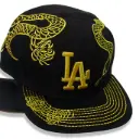Gorra LA Plana Bordado Serpiente dorada