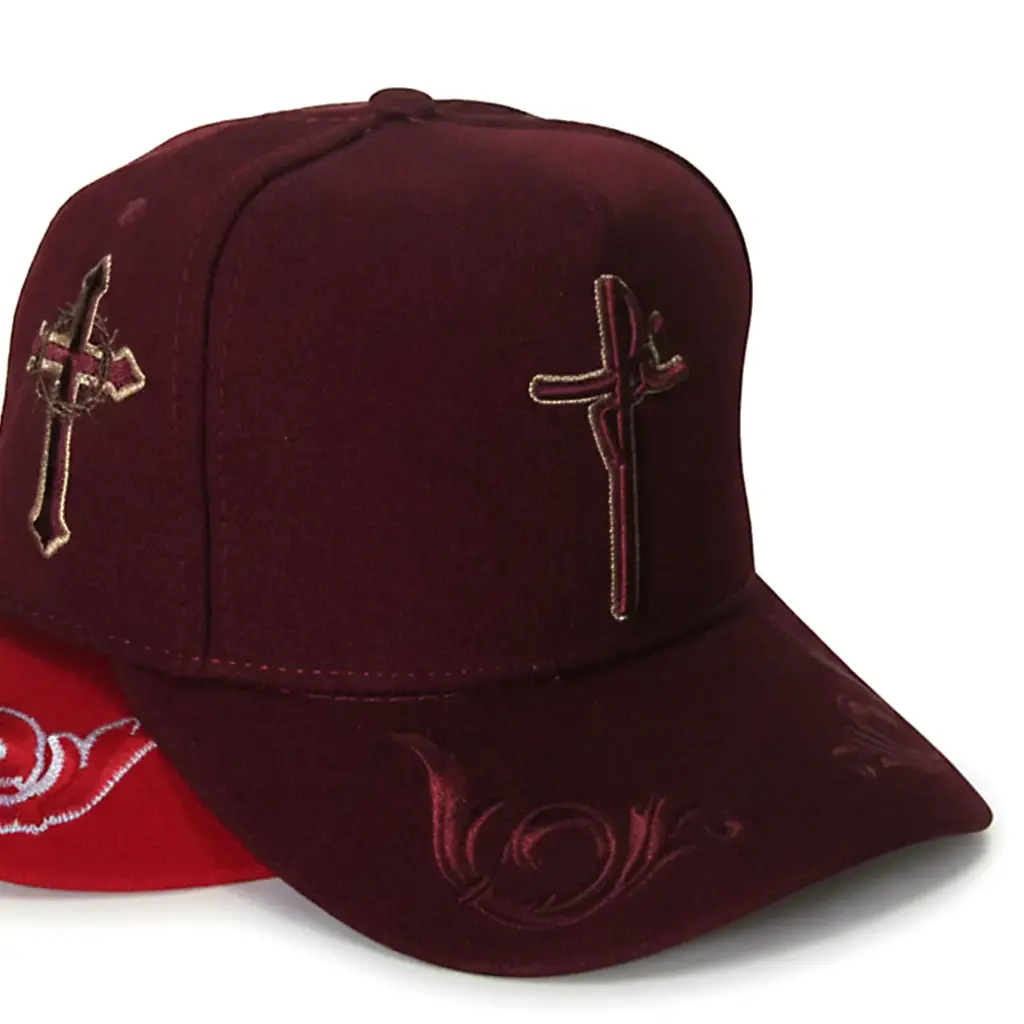 Gorra Bélica Cruz Fe Curva purpura