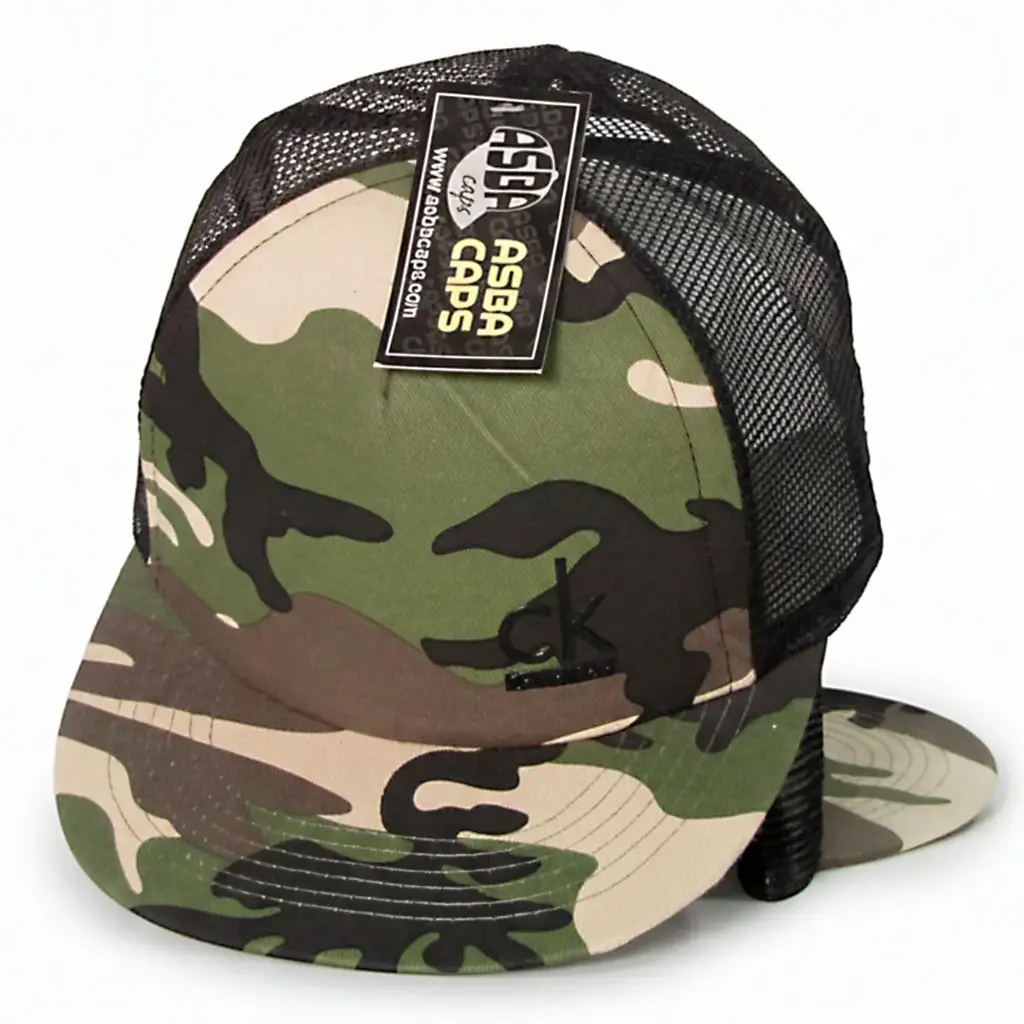 Gorra Calvin Klein Plana Enmallada Camuflada verde