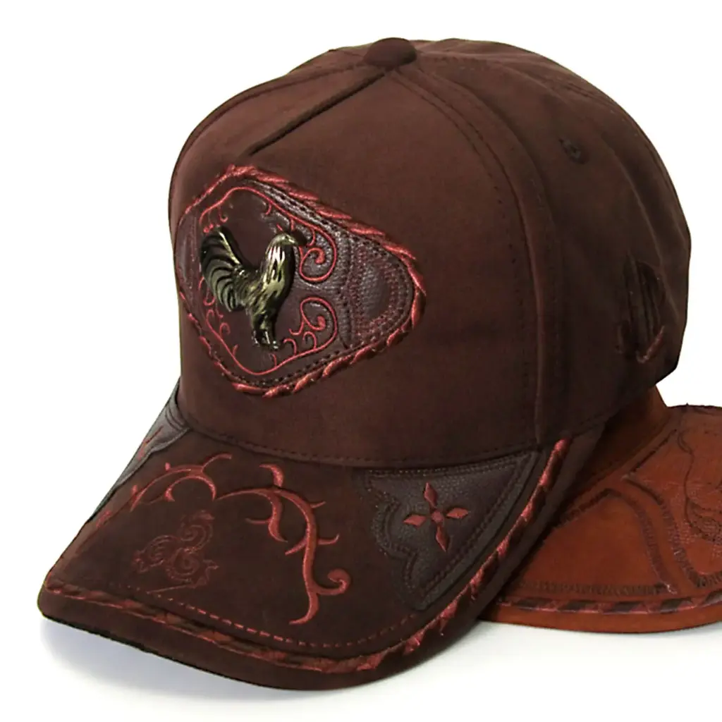 Gorra Gallo Plaqueta cafe