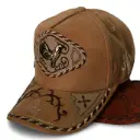 Gorra Gallo Plaqueta cafe / G334