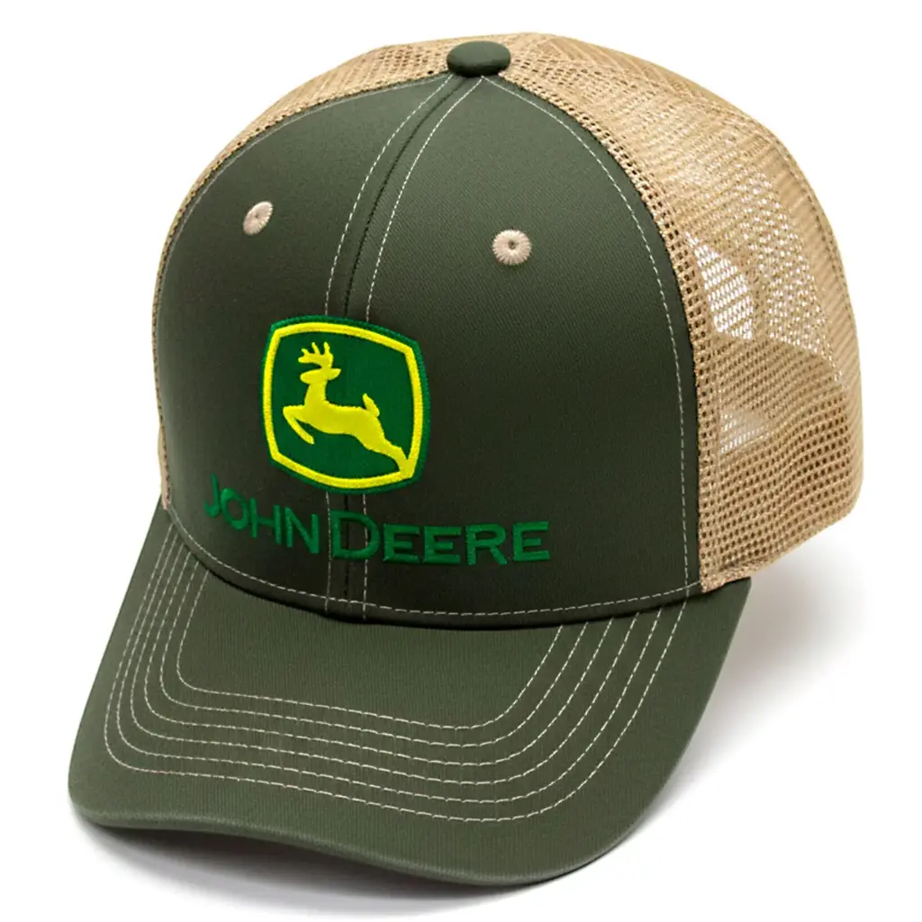 Gorra John Deere Enmallada verde