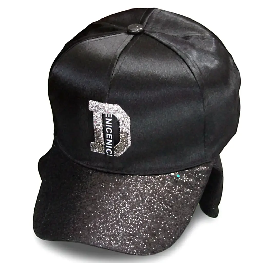Gorra Dama "Denice" 10.19 Caps Brillantina negra