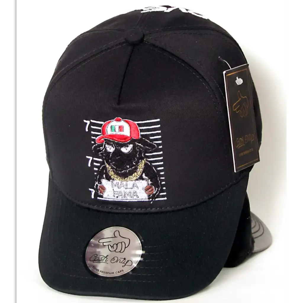 Gorra Bélica Oveja Negra "Mala Fama" negra