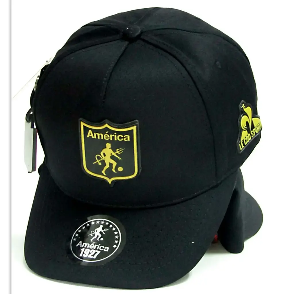 Gorra América de Cali Logo Clásico Dorado negro