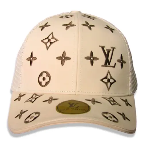 [G28] Gorra Louis Vuitton beige enmallada