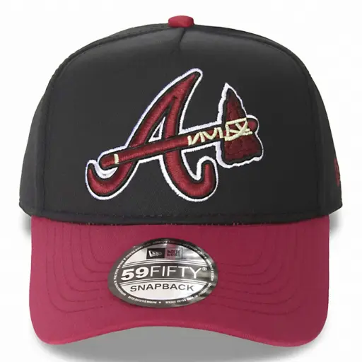 [G141] Gorra Antifluido Atlanta Braves negra