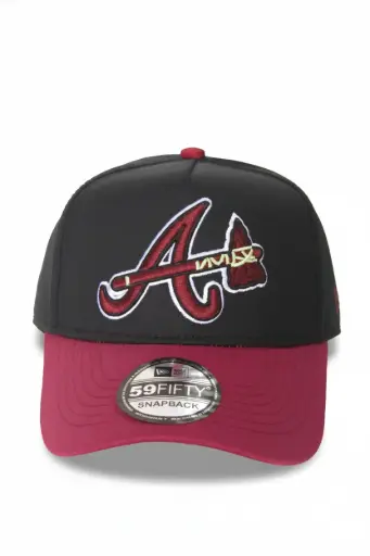 [G141] Gorra Antifluido Atlanta Braves negra