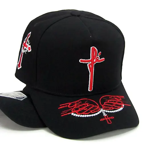 [G171] Gorra Bélica Cruz Fe Curva negra / G171