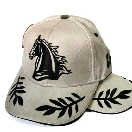 [G186] Gorra Trocha Pura Cuerina beige