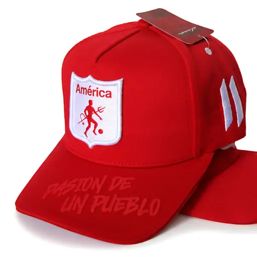 [G207] Gorra América de Cali - Pasión de un pueblo roja logo blanco