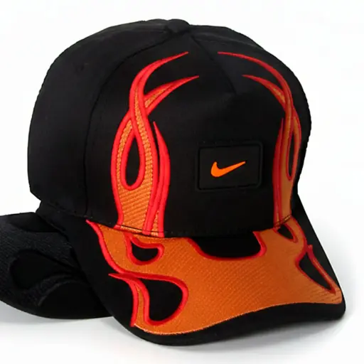 [G219] Gorra Nike Antifluido Negra Llamas rojas