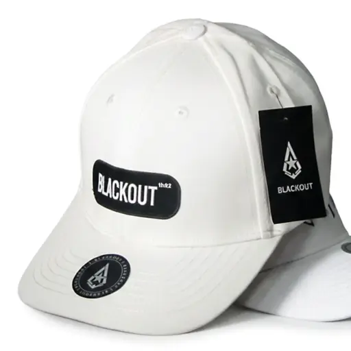 [G233] Gorra Blackout Clásica Bordado blanca