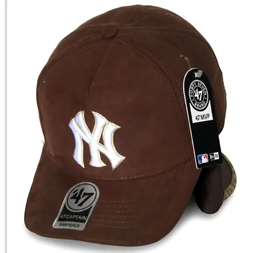 [G366] Gorra NY Antifluido Gamuzada cafe