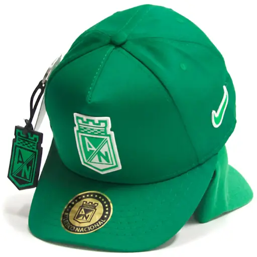 [G385] Gorra Atlético Nacional Antifluido Escudo clásico verde
