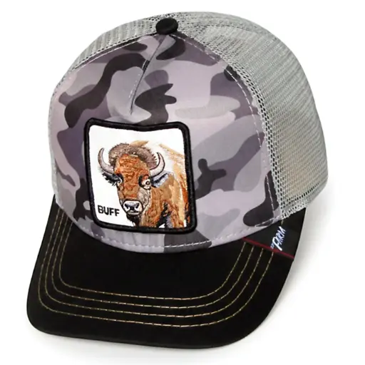 [G398] Gorra Goorin Bros Búfalo Camuflada Enmallada negra