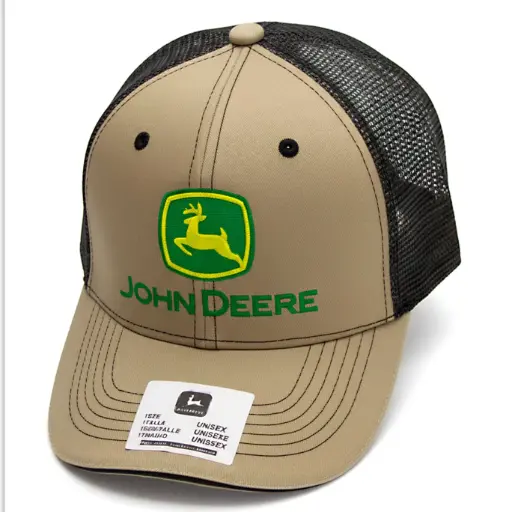 [G438] Gorra John Deere Enmallada beige