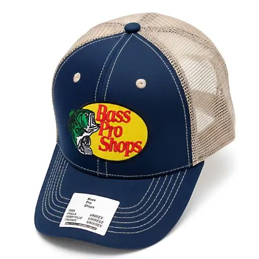 [G439] Gorra Bass Pro Shops Enmallada azul