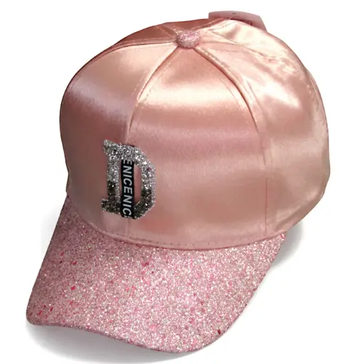 [G461] Gorra Dama "Denice" 10.19 Caps Brillantina rosa