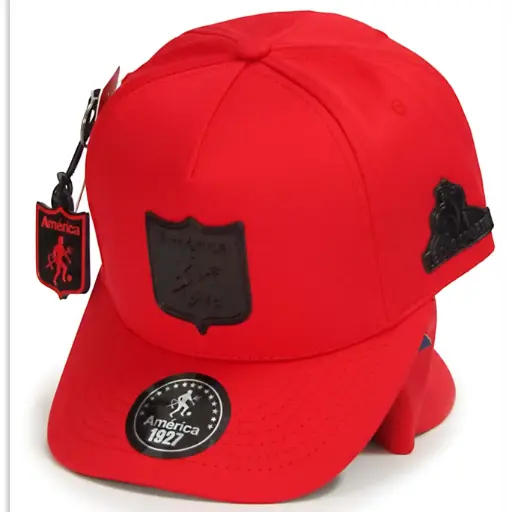 [G500] Gorra América de Cali Logo Clásico Negro roja