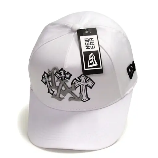 [G505] Gorra LA Dodgers Bordado Cruces Antifluido blanca