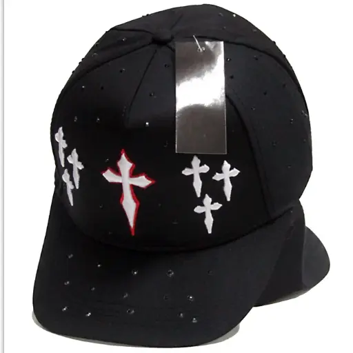 [G519] Gorra Chrome Hearts Cruces Antifluido negra