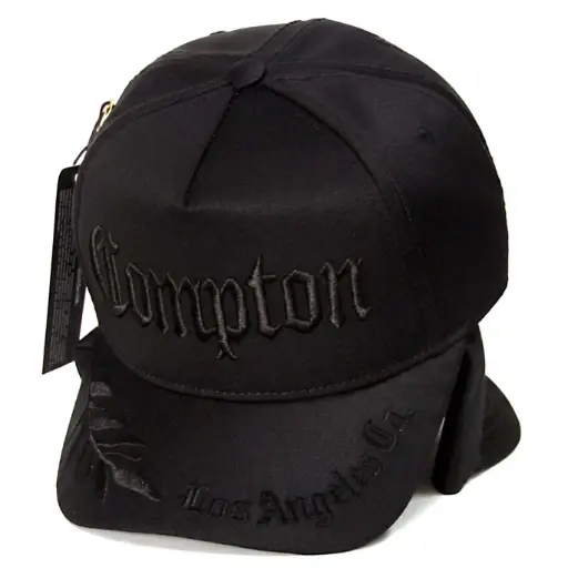 [G534] Gorra California Bordado Compton Antifluido negra