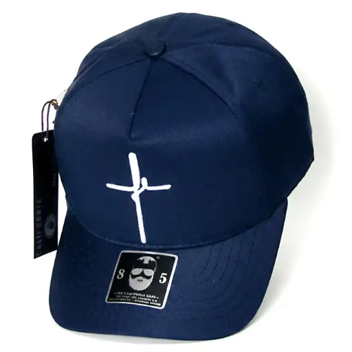 [G538] Gorra California Bordado Fe Antifluido azul 